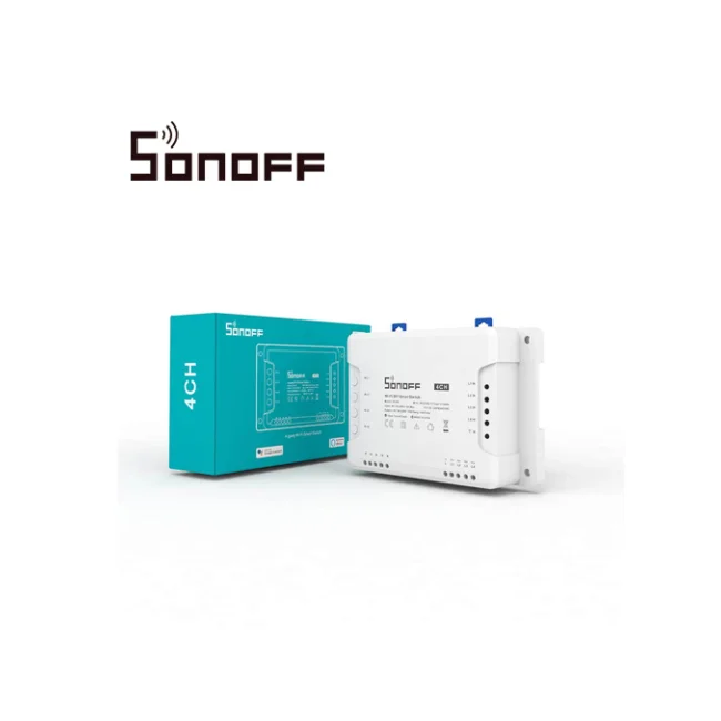 INTERRUPTOR ON/OFF SONOFF 4CH R3 SMART INALAMBRICO WIFI PARA SOLUCION DE SMART HOME CON TEMPORIZADOR Y MONTAJE DIN RAIL PARA IOS Y ANDROID COMPATIBLE CON ALEXA/GOOGLE HOME/NEST/IFTTT 4CH WIFI 2.4GHZ HASTA 10AMP POR CANAL, 16AMP TOTALES image 3