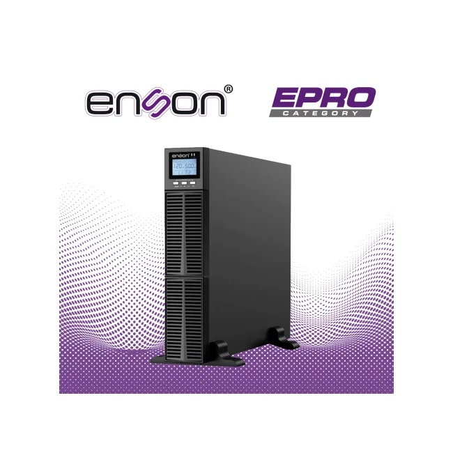 UPS ENSON ENS-OL2000RT / 2000VA-2000W / TOPOLOGIA ON-LINE DOBLE CONVERSION / FACTOR DE POTENCIA 1.0 / PANTALLA LCD / VOLTAJE DE ENTRADA-SALIDA 100V - 110V - 120V - 127V