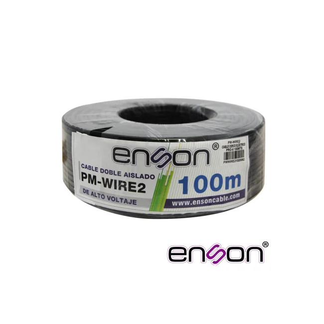 CABLE DOBLE AISLADO ENSON PM-WIRE2 PARA CONEXION DE CERCAS ELECTRIFICADAS, DOBLE AISLANTE PARA MEJOR PROTECCION EN INSTALACION, BOBINA DE 100 METROS, CONEXION PARA ENERGIZADOR Y LINEAS DE ALTA TENSION, COMPATIBLE CON TODOS LOS ENERGIZADORES YONUSA image 2